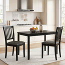 Upholstered Dining Chairs Set of 4 with Rubber Wood Frame by LJGDeals