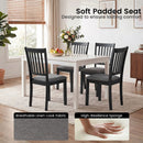 Upholstered Dining Chairs Set of 4 with Rubber Wood Frame by LJGDeals