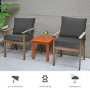 Deep Seat Chair Cushion Set of 6 with Rope Ties - Gray by LJGDeals