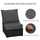 Deep Seat Chair Cushion Set of 6 with Rope Ties - Gray by LJGDeals