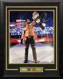 Seth Rollins Money-in-the-Bank Championship Cash-in Autographed Framed WWE Wrestling Photo by Dynasty Sports & Framing