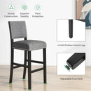 38.5/43.5 Inch Set of 2 Counter Height Chairs with Solid Rubber Wood Frame by LJGDeals