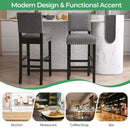 38.5/43.5 Inch Set of 2 Counter Height Chairs with Solid Rubber Wood Frame by LJGDeals