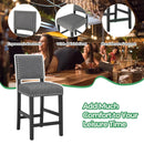 38.5/43.5 Inch Set of 2 Counter Height Chairs with Solid Rubber Wood Frame by LJGDeals