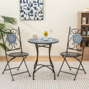 Set of 2 Mosaic Chairs for Patio Metal Folding Chairs by LJGDeals