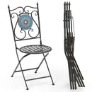 Set of 2 Mosaic Chairs for Patio Metal Folding Chairs by LJGDeals