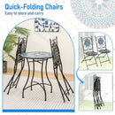 Set of 2 Mosaic Chairs for Patio Metal Folding Chairs by LJGDeals