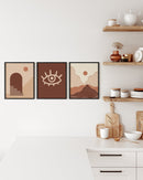 16x20 in, Set of 3, Black Oak Frame