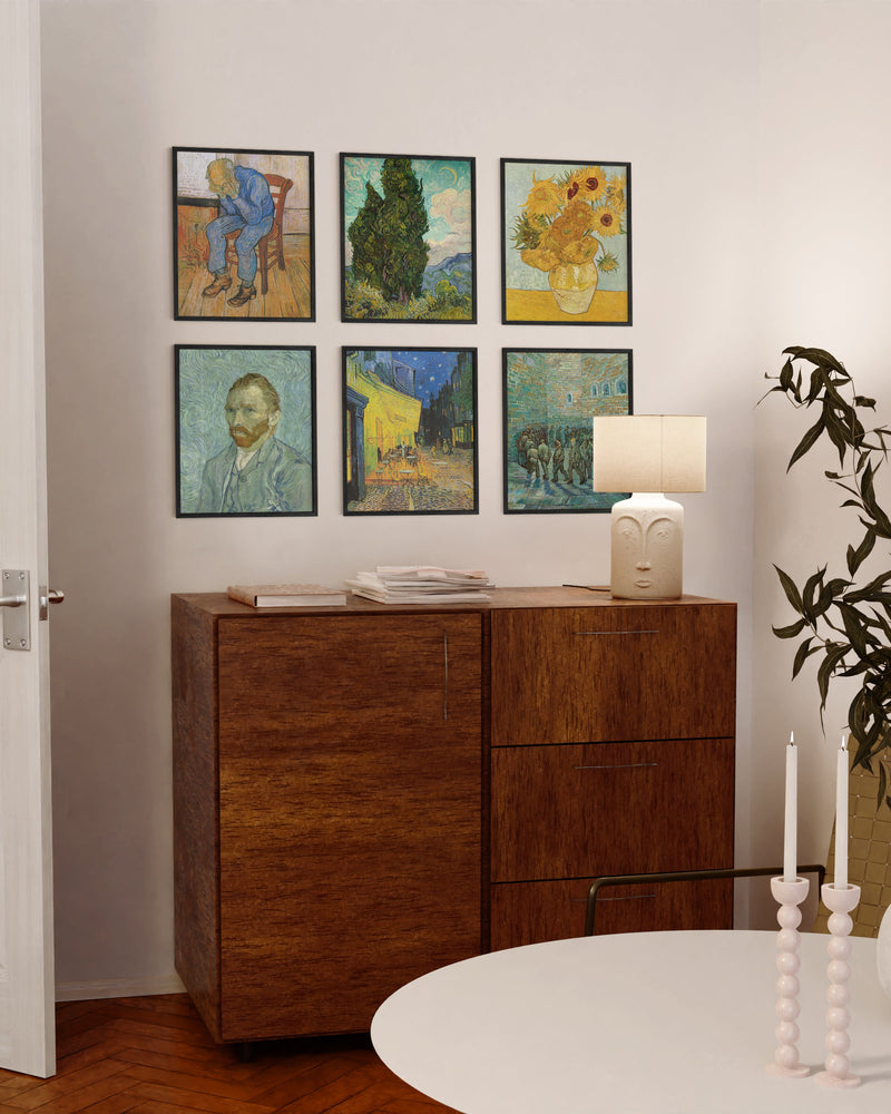 8x10 in, Set of 6, Black Oak Frame