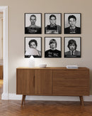 11x14 in, Set of 6, Black Oak Frame