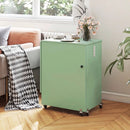 Folding Sewing Table with Charging Station and Casters by LJGDeals