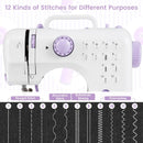Sewing Machine for Beginners Mini Sewing Machine with 12 Built-in Stitches by LJGDeals
