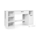 Sewing Table with Power Outlets and Storage Drawers by LJGDeals