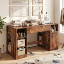 Sewing Table with Power Outlets and Storage Drawers by LJGDeals
