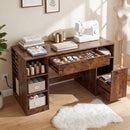 Sewing Table with Power Outlets and Storage Drawers by LJGDeals