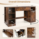 Sewing Table with Power Outlets and Storage Drawers by LJGDeals