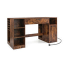 Sewing Table with Power Outlets and Storage Drawers by LJGDeals
