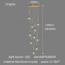 GobekUsa Elegant Crystal Chandelier for Duplex Villa, Restaurant, and Living Room