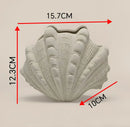 "GobekUsa Ceramic Clam Shell Vase for Home Decor and Terrarium Arrangements"
