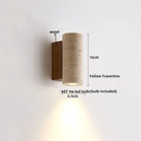 GobekUsa LED Stone Clock Wall Lamp Sconce, Modern Nordic Yellow Cave Bathroom Mirror Light