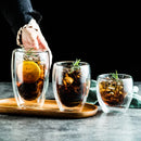 GobekUsa Double Wall Glass Coffee Mugs - Insulated Espresso Glass Cups for Cappuccino Latte Tea Milk