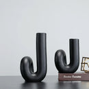 GobekUsa Black Pipe Geometric Resin Twist Knot Figurine - Home Decor Accessory