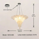 GobekUsa Glazed Gold LED Chandelier for Living Room Clubhouse Villa