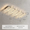 GobekUsa Crystal Chandelier Lights for Living Dining Bedroom LED Dimmable Lustre Lighting