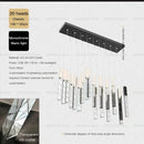 GobekUsa Crystal Loft Chandelier for Duplex Living Room & Stairwell, Long Hanging Lighting