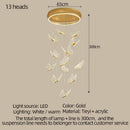 GobekUsa LED Chandelier: Modern Butterfly Design, Acrylic, Exhibition Hall, Staircase, Bedroom Night Lamp Lighting Fixtures