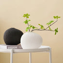 GobekUsa Geometric Stripes Ceramic Vase with Pebbles, Flower Arrangement Accessory