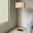GobekUsa Hemp Rope Fabric Shade LED Floor Lamp for Home Decor