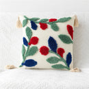 GobekUsa Embroidered Geometric Leaves Pillow Cover Handmade Home Decor 30x50cm/45x45cm