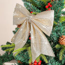 GobekUsa Diamond Bow Pendant x2 Holiday Tree Decoration Shimmering Sparkling Ornament
