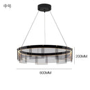 GobekUsa Glass Circle LED Pendant Light: Stratos Luxury Chandelier for Kitchen Island