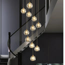 GobekUsa Crystal Stair Football Shaped Chandelier with G9 Lights