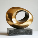 GobekUsa Gold Geometric Abstract Resin Ring Figurines for Stylish Home Decor
