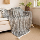 GobekUsa Knit Sofa Blanket - Luxury Decorative Plaid Bedspread Throw Blanket