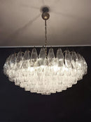 GobekUsa Gray Glass Chandelier | Luxury Purple Light Fixture
