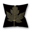 45x45cm Golden Leaves Pillow Cases by GobekUsa - Nordic Ins Black Sofa Decor