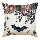 GobekUsa Halloween Pillowcase Set - Festive Sofa Cushion Covers with Pumpkin Cat Witch Hat Print.