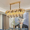 GobekUsa Crystal Chandelier: Modern Elegance for Living Room, Dining Room, Bedroom - Gold Finish