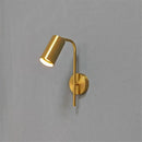 GobekUsa Golden LED Reading Wall Lamp, Modern Minimalist Bedside Wall Light
