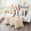 GobekUsa Bohemian Tufted Tassel Pillow Case - Geometric Nordic Style Sofa Cushion