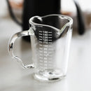 GobekUsa Espresso Glass Cup with Wooden Handle & Measuring Cup Milk Latte Jug