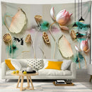 GobekUsa Ink Lotus Koi Tapestry: Boho Aesthetic Psychedelic Room Art Hippie Decor
