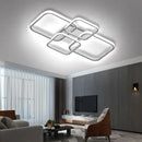 GobekUsa LED Ceiling Light 4 Rings 78W Square for Living Room Bedroom Bar