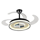GobekUsa Invisible LED Chandelier Ceiling Fan: Modern Resin Décor, Circular Design, Hotel Living Room
