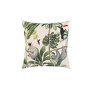 GobekUsa Jungle Cartoon Print Velvet Cushion Cover - Hawaiian Decor for Sofa