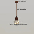 GobekUsa LED Terrazzo Pendant Lamp White Stone Wood Hanging Light